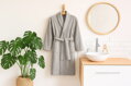 Župan Velur Light Grey | 100% Bavlna