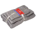 3 SET Waves Taupe | Uteráčik 50x30, uterák 50x70, osuška 70x140