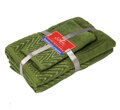 3 SET Waves Moss Green | Uteráčik 50x30, uterák 50x70, osuška 70x140
