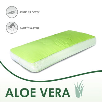 Anatomický vankúš Aloe Vera Green | 70x35 cm