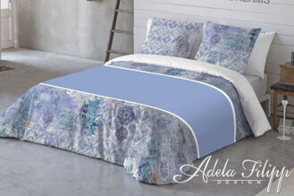 Posteľné obliečky TIVOLI BLUE | 100% bavlnený satén | Modrá | 140x200 70x90