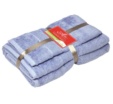 2 SET BAMBOO Soft Blue | Uterák 50x100, veľká osuška 100x150