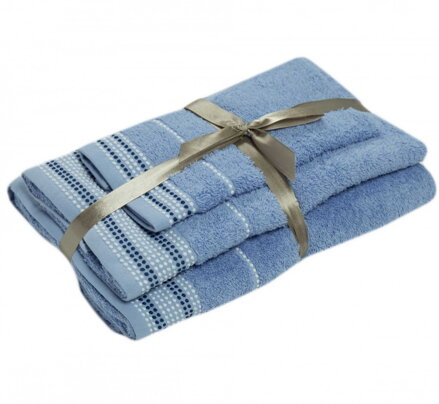  Darčekový 3 SET Soft Blue | Uteráčik 50x30, uterák 50x100, osuška 70x140