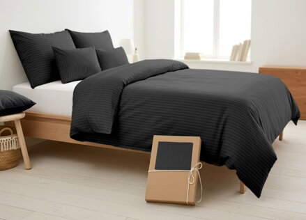 Damaškové obliečky VIENNA Black