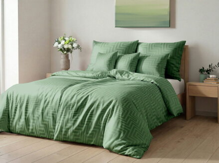 Hotelové obliečky MAKO DAMAŠEK Palma Olive