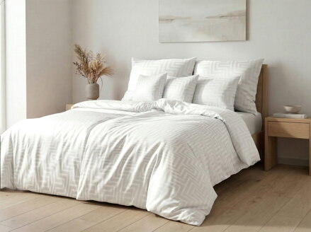 Hotelové obliečky MAKO DAMAŠEK Palma White