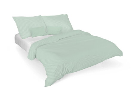 Damaškové obliečky VIENNA Dusty Green | 100% bavlna | 2x 70x90 + 2x 140x200