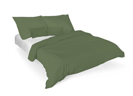 Damaškové obliečky VIENNA Olive | 100% bavlna | 2x 70x90 + 2x 140x200