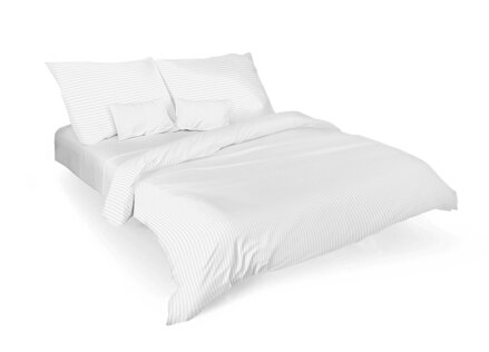 Damaškové obliečky VIENNA White | 100% bavlna | 2x 70x90 + 2x 140x200