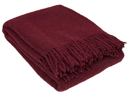 Hotelová deka BOUCLÉ Wine Red