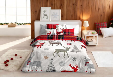 Vianočné obliečky JELENČEK Káro