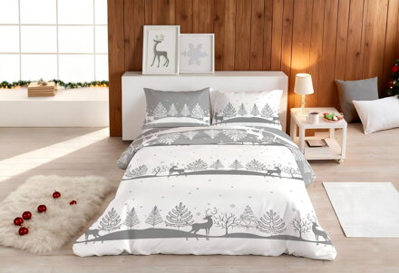 Slovenské obliečky UPSALA White grey