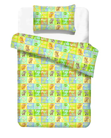 Kids  bedding CATS Green