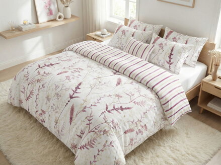 Makosaténové obliečky AMANDA Rosa