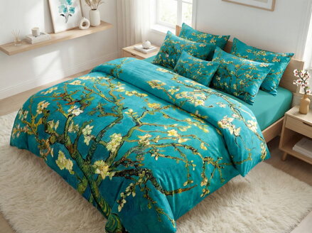 Makosaténové obliečky Vincent van Gogh - BLOSSOM ALMOND