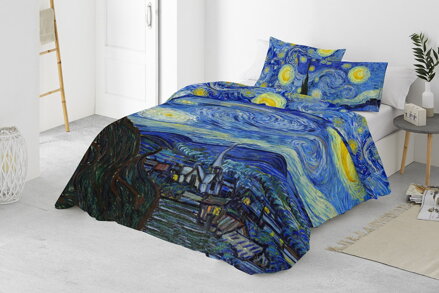 Makosaténové obliečky Vincent van Gogh - Hviezdna noc