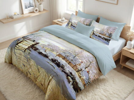 Makosaténové obliečky MONET Straka