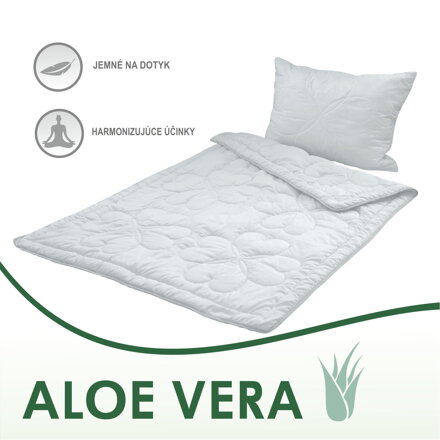 Set Aloe Vera White| 70x90 + 140x200 cm