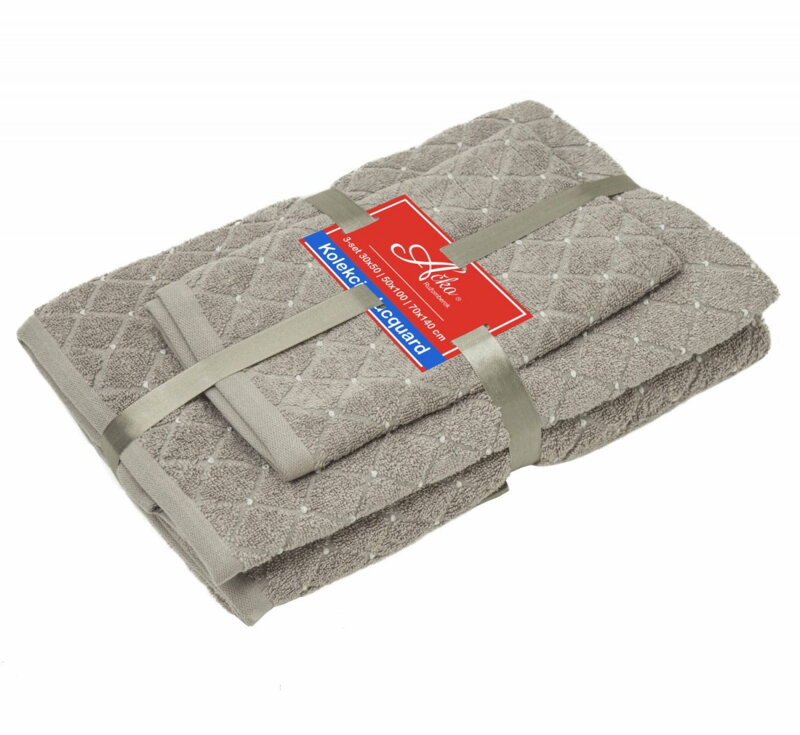 3 SET Diamond Shadow Grey | Uteráčik 50x30, uterák 50x70, osuška 70x140 3 SET Diamond Shadow Grey | Uteráčik 50x30, uterák 50x70, osuška 70x140