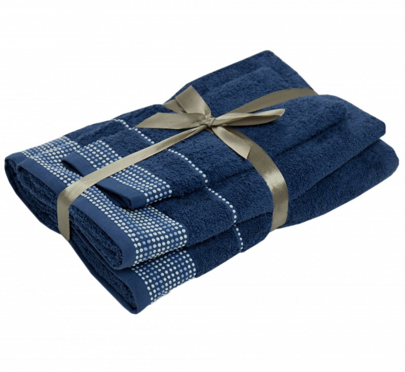 Darčekový 3 SET Navy Blue | Uteráčik 50x30, uterák 50x100, osuška 70x140 Darčekový 3 SET Navy Blue | Uteráčik 50x30, uterák 50x100, osuška 70x140