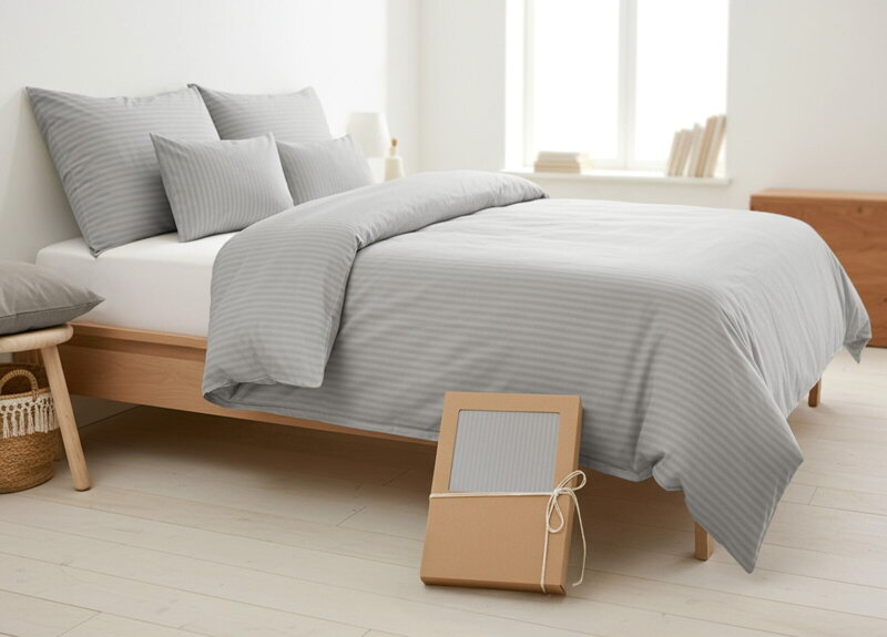 Damaškové obliečky VIENNA Light Grey