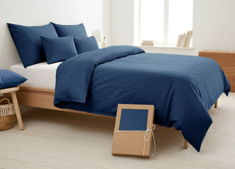 Damaškové obliečky VIENNA Dark Blue