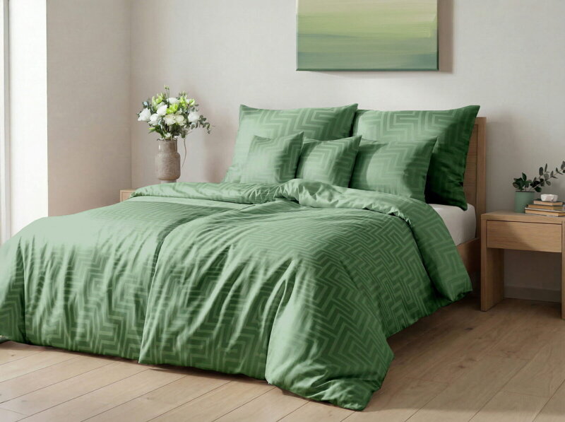 Hotelové obliečky MAKO DAMAŠEK Palma Olive