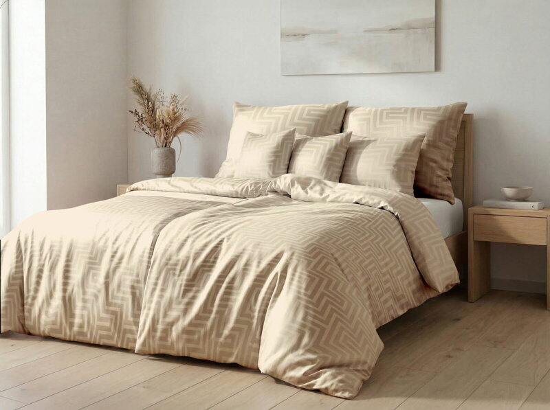 Hotelové obliečky MAKO DAMAŠEK Palma Silver Grey