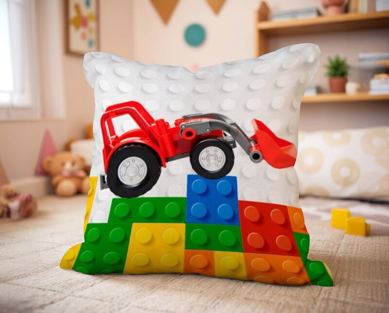 Vankúš CAR BRICKS Red