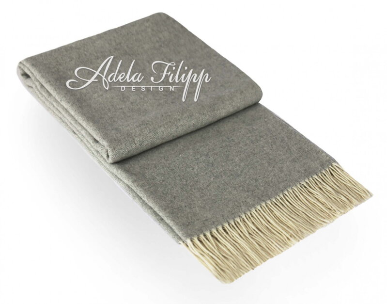 Kašmírová deka ANDORA Light Grey UNI
