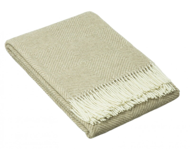 Vlnená deka MERINO Light Brown Patern | 140x200 cm