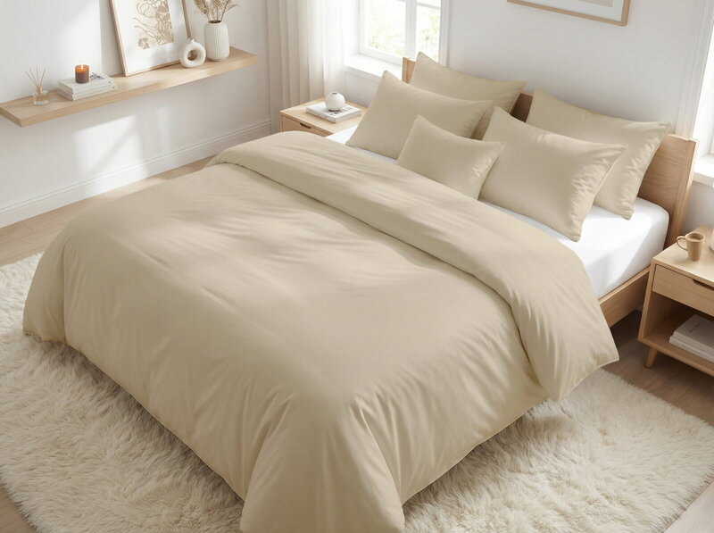 Obliečky MAKOSATÉN UNI Nugátová