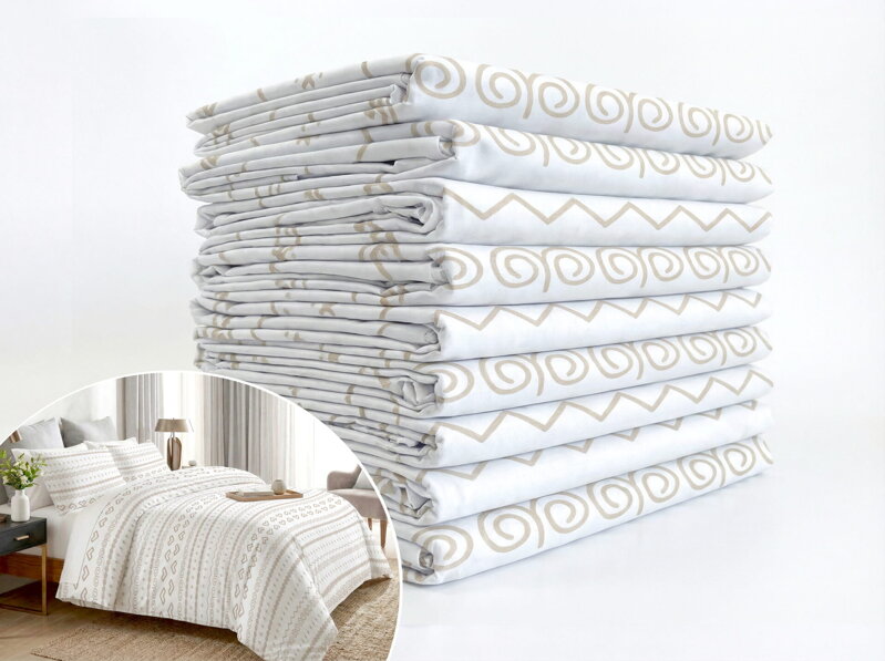 10 set hotelových obliečok - ČIČMANY Mocca