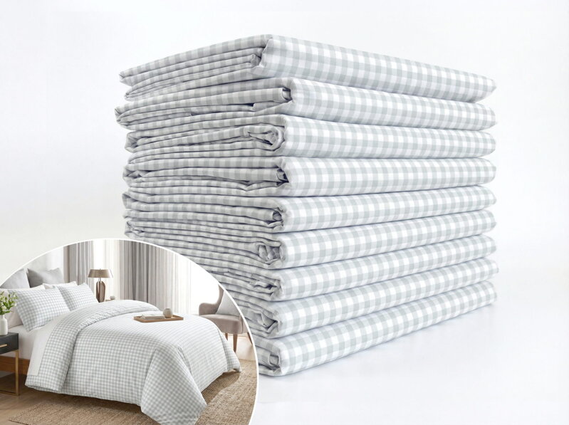 10 set hotelových obliečok - OXFORD Grey