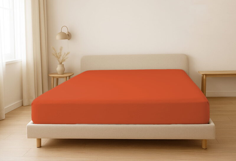 Napínacie prestieradlo JERSEY MRKVOVÁ