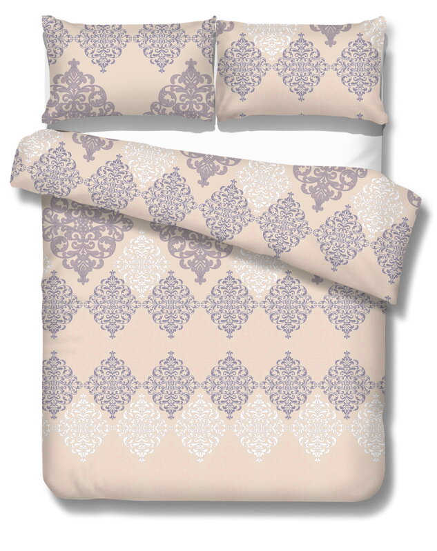 Bed linen Satin de Luxe PRAGUE Whisper Pink Beige Bed linen Satin de Luxe PRAGUE Whisper Pink Beige